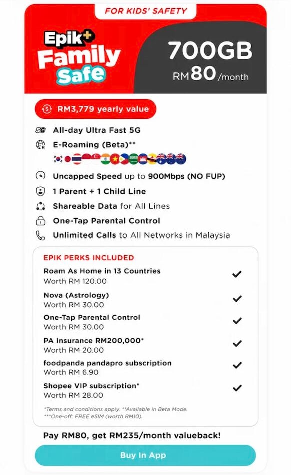 Akhirnya Keselamatan Anak Terjaga, Tune Talk Tawar Pelan Dengan Fungsi ‘One-Tap Parental Control’
